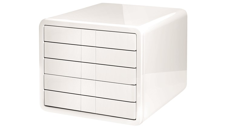 HAN Schubladenbox i-Box 1551-13 in Schwarz C4 modernes Büro Für ein organisiertes Innovative & hochwertige Schreibtisch Box mit 5 Schubladen für Format A4 
