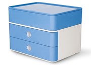 HAN SMART-BOX PLUS ALLISON, Schubladenbox mit 2 Schubladen und Utensilienbox, sky blue