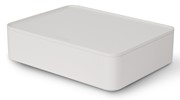 HAN SMART-ORGANIZER ALLISON, praktische, stapelbare Utensilienbox mit Innenschale u. Deckel, snow white