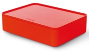 HAN SMART-ORGANIZER ALLISON, praktische, stapelbare Utensilienbox mit Innenschale u. Deckel, cherry red