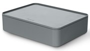 HAN SMART-ORGANIZER ALLISON, praktische, stapelbare Utensilienbox mit Innenschale u. Deckel, granite grey