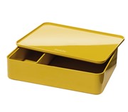 HAN SMART-ORGANIZER ALLISON, praktische, stapelbare Utensilienbox mit Innenschale u. Deckel, gelb