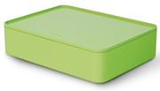 HAN SMART-ORGANIZER ALLISON, praktische, stapelbare Utensilienbox mit Innenschale u. Deckel, lime green