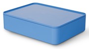 HAN SMART-ORGANIZER ALLISON, praktische, stapelbare Utensilienbox mit Innenschale u. Deckel, sky blue