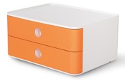 HAN SMART-BOX ALLISON, Schubladenbox stapelbar mit 2 Schubladen, apricot orange