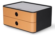 HAN SMART-BOX ALLISON, Schubladenbox stapelbar mit 2 Schubladen, caramel brown