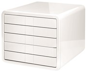 HAN Schubladenbox i-Box, DIN A4/C4, 5 geschlossene Schubladen, weiß