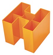 HAN Schreibtischköcher BRAVO, 5 Fächer, hochglänzend, Trend Colour orange