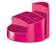 HAN Schreibtischköcher RONDO, 9 Fächer, Gummifüße, Briefschlitz, New Colour pink
