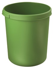 HAN Papierkorb KLASSIK, 30 Liter, mit 2 Griffmulden, extra stabil, rund, grün