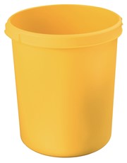 HAN Papierkorb KLASSIK, 30 Liter, mit 2 Griffmulden, extra stabil, rund, gelb