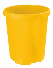 HAN Großpapierkorb KLASSIK XXL, 50 Liter, 2 Griffmulden, extra stabil, rund, gelb