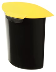 HAN Abfalleinsatz MOON mit Deckel, 6 Liter, für 1834, schwarz-gelb