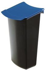 HAN Abfalleinsatz MONDO mit Deckel, 3 Liter, schwarz-blau