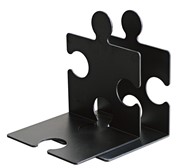 HAN CD-Ständer/Buchstütze PUZZLE, verkettbar, Set mit 2 Stück, schwarz