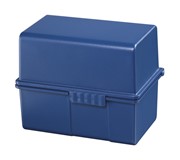 HAN Karteibox DIN A8 quer, mit A-Z Register und 100 Karten, blau