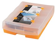 HAN Lernsystem CROCO 2-6-19, DIN A8 quer, mit Stift und 100 Karten, transluzent-orange