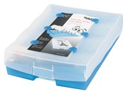 HAN Lernsystem CROCO 2-6-19, DIN A8 quer, mit Stift und 100 Karten, transluzent-blau