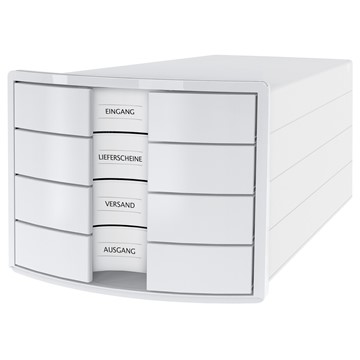 HAN 1012-12 - Schubladenbox IMPULS, DIN A4/C4, 4 geschlossene Schubladen, weiß