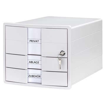 HAN 1018-12 - Schubladenbox IMPULS, A4, mit Schloss, weiß