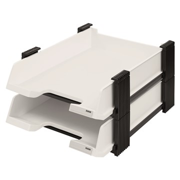 HAN 10320-12 - Briefablagen-Set DUETT, weiß-schwarz