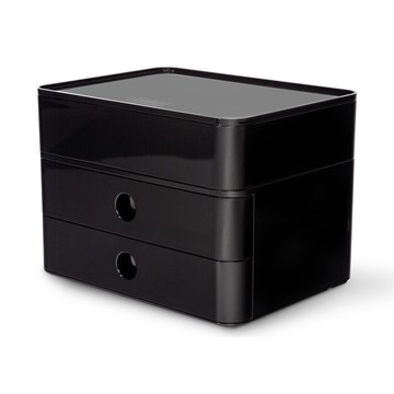 HAN 1100-13 - SMART-BOX PLUS ALLISON, Schubladenbox mit 2 Schubladen und Utensilienbox, jet black