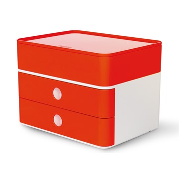 HAN 1100-17 - SMART-BOX PLUS ALLISON, Schubladenbox mit 2 Schubladen und Utensilienbox, cherry red