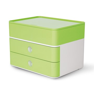 HAN 1100-80 - SMART-BOX PLUS ALLISON, Schubladenbox mit 2 Schubladen und Utensilienbox, lime green