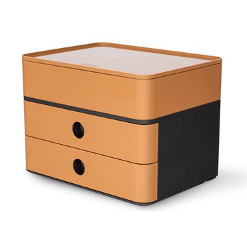 HAN 1100-83 - SMART-BOX PLUS ALLISON, Schubladenbox mit 2 Schubladen und Utensilienbox, caramel brown