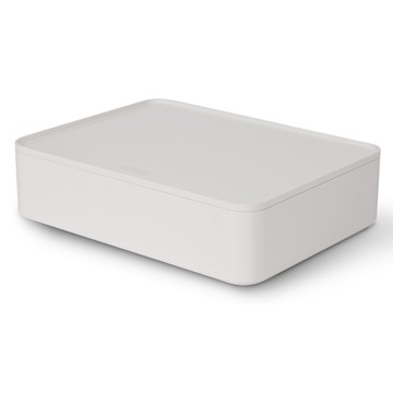 HAN 1110-12 - SMART-ORGANIZER ALLISON, praktische, stapelbare Utensilienbox mit Innenschale u. Deckel, snow white