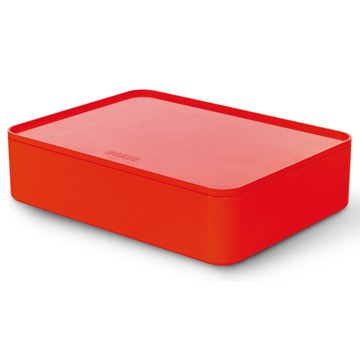 HAN 1110-17 - SMART-ORGANIZER ALLISON, praktische, stapelbare Utensilienbox mit Innenschale u. Deckel, cherry red