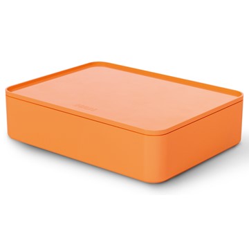 HAN 1110-81 - SMART-ORGANIZER ALLISON, praktische, stapelbare Utensilienbox mit Innenschale u. Deckel, apricot orange