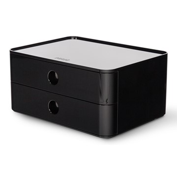 HAN 1120-13 - SMART-BOX ALLISON, Schubladenbox stapelbar mit 2 Schubladen, jet black