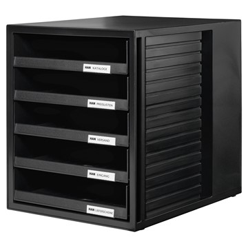 HAN 1401-13 - Schubladenbox SCHRANK-SET, DIN A4 und größer, 5 offene Schubladen, schwarz