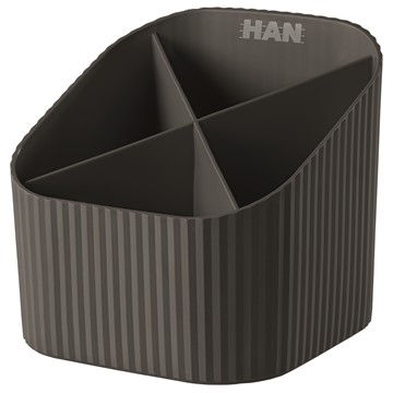 HAN 17230-13 - Schreibtischköcher X-LOOP, trendiges Design, mit 4 Fächern, schwarz