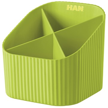 HAN 17230-50 - Schreibtischköcher X-LOOP, trendiges Design, mit 4 Fächern, Trend Colour lemon