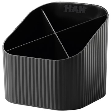 HAN 17238-913 - Schreibtischköcher  Re-X-LOOP, 4 Fächer, 100% Recyclingmaterial, schwarz