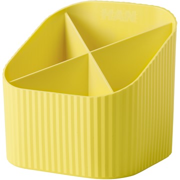 HAN 17238-915 - Schreibtischköcher  Re-X-LOOP, 4 Fächer, 100% Recyclingmaterial, gelb