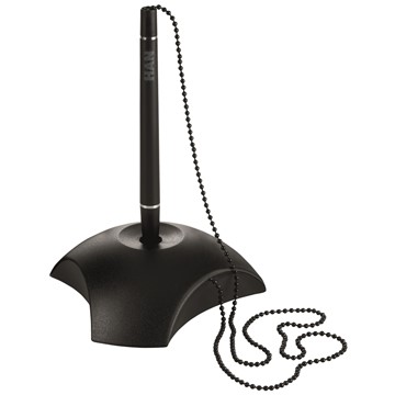 HAN 1751-13 - Kugelschreiberständer DELTA, mit Kette, Minenfarbe schwarz, schwarz