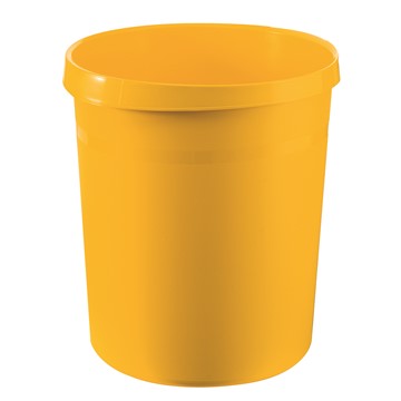 HAN 18190-15 - Papierkorb GRIP, 18 Liter, mit 2 Griffmulden, extra stabil, rund, gelb