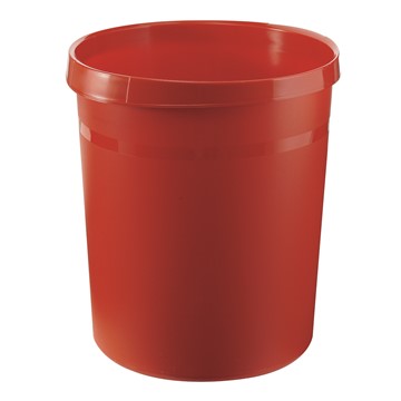 HAN 18190-17 - Papierkorb GRIP, 18 Liter, mit 2 Griffmulden, extra stabil, rund, rot
