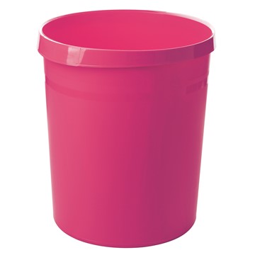 HAN 18190-56 - Papierkorb GRIP, 18 Liter, mit 2 Griffmulden, stabil, rund, Trend Colour pink