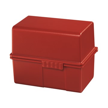 HAN 978-17 - Karteibox DIN A8 quer, mit A-Z Register und 100 Karten, rot