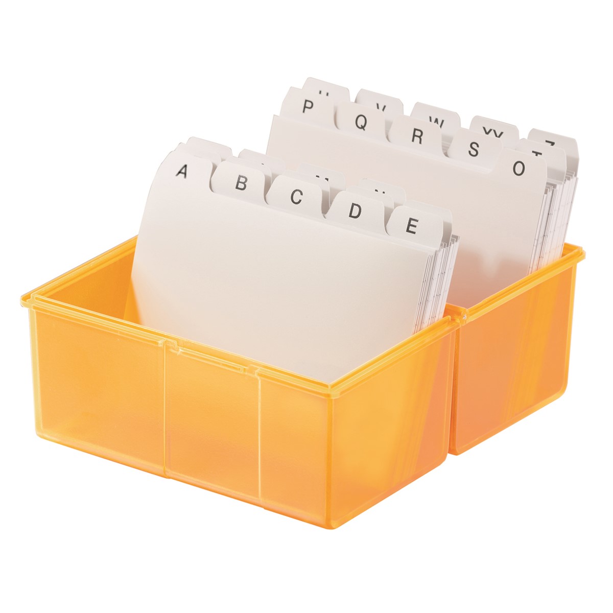 Produktbild von Karteibox CROCO A7, Transl.-gelb Mit 5 Stützen Und 100 Karten (A7 | 2er Pack, Pink