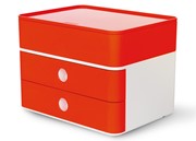 HAN SMART-BOX PLUS ALLISON, Schubladenbox mit 2 Schubladen und Utensilienbox, cherry red