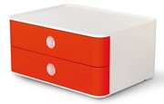 HAN SMART-BOX ALLISON, Schubladenbox stapelbar mit 2 Schubladen, cherry red