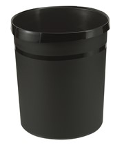 HAN Papierkorb GRIP, 18 Liter, mit 2 Griffmulden, extra stabil, rund, schwarz