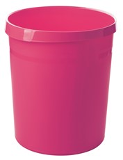 HAN Papierkorb GRIP, 18 Liter, mit 2 Griffmulden, stabil, rund, Trend Colour pink