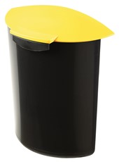 HAN Abfalleinsatz MOON mit Deckel, 6 Liter, für 18190, schwarz-gelb