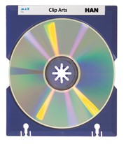 HAN CD-Träger MÄX-Tray, für 1 CD, mit Beschriftungsetiketten, für 9260, blau, 10er Pack